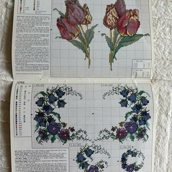 Vintage - A Stitch In Time Cross Stitch Calendar - Leisure Arts - 1994 - Picture 3 of 9